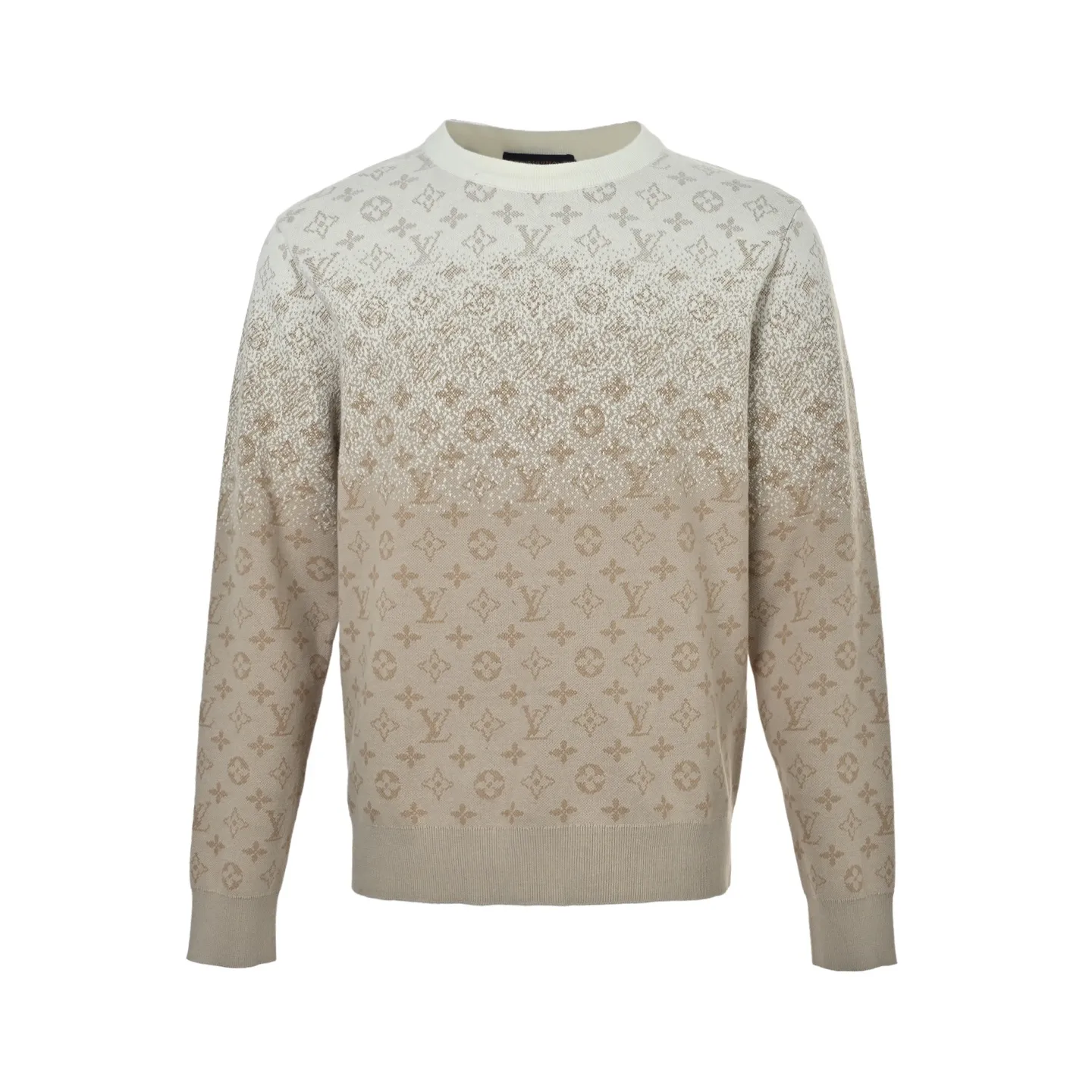 Louis Vuitton/Louis Vuitton 25Fw old flower jacquard gradient round neck sweatshirt